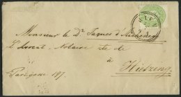 STERREICH 31 BRIEF, 1866, 3 Kr. Grün Auf Brief Mit K2 WIEN Nach Hietzing, Pracht - Gebraucht