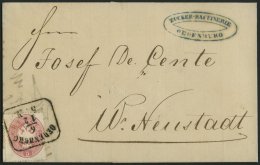 STERREICH 26 BRIEF, 1863, 5 Kr. Rosa Auf Brief Mit R4 OEDENBURG Nach W. Neustadt, Pracht - Gebraucht