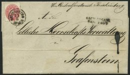 STERREICH 26 BRIEF, 1864, 5 Kr. Rosa Auf Brief Von REICHENBERG Nach Grafenstein, Mit L2 Nach Abgang Der Post, Pracht - Gebraucht