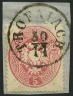 STERREICH 26 BrfStk, 1863, 5 Kr. Rosa, K1 TROFAIACH, Prachtbriefstück - Sonstige & Ohne Zuordnung