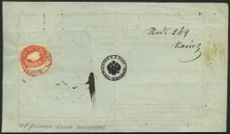 STERREICH 20 BRIEF, 1863, 5 Kr. Rot Rückseitig Auf Retour-Recepisse Mit Rotem K1 RECOMMANDIRT WIEN, Pracht - Gebraucht