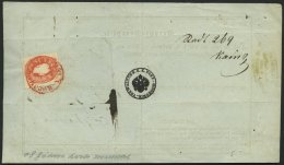 STERREICH 20 BRIEF, 1863, 5 Kr. Rot Rückseitig Auf Retour-Recepisse Mit Rotem K1 RECOMMANDIRT WIEN, Pracht - Usados