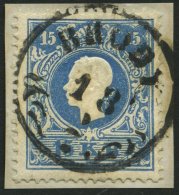 STERREICH 15I BrfStk, 1858, 15 Kr. Blau, Type I, K1 BRODY, Kabinettbriefstück - Sonstige & Ohne Zuordnung