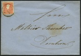 STERREICH 13I BRIEF, 1859, 5 Kr. Rot, Type I, K1 FELDKIRCH, Prachtbrief Nach Dornbirn - Sonstige & Ohne Zuordnung