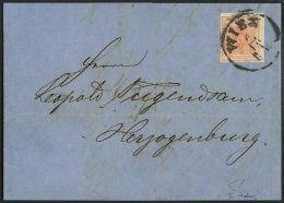 STERREICH 3Y BRIEF, 1858, 3 Kr. Rosa, Maschinenpapier, Type IIIc, K1 WIEN, Prachtbrief Nach Herzogenburg, Gepr. Dr. Ferc - Used Stamps