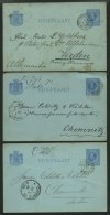NIEDERLANDE 1884-1903, 5 Ganzsachenkarten Nach Deutschland, Etwas Unterschiedliche Erhaltung - Pays-Bas