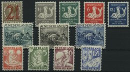 NIEDERLANDE 228-39A *, 1929-30, Königin Wilhelmina, Rembrandt, Voor Het Kind, Falzrest, 12 Prachtwerte - Sonstige & Ohne Zuordnung