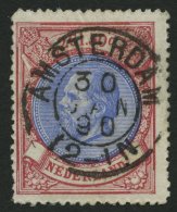 NIEDERLANDE 29 BrfStk, 1872, 2.50 G. Rosa/blau, Pracht, Signiert Gebrüder Senf, Mi. 130.- - Other & Unclassified