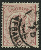 NIEDERLANDE 16A O, 1869, 11/2 C. Rosa, Gezähnt L 14, üblich Gezähnt Pracht, Mi. 120.- - Autres & Non Classés