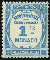 PORTOMARKEN P 25 **, 1932, 1 Fr. Hellblau, Pracht, Mi. 150.- - Impuesto