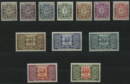 DIENSTMARKEN D 29-39,58 *, 1946/57, Wertziffern Und Ornamente, Falzrest, 12 Prachtwerte - Otros & Sin Clasificación