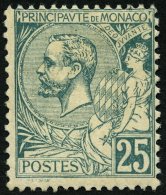 MONACO 16 *, 1891, 25 C. Grün, Falzrest, Pracht, Mi. 300.- - Otros & Sin Clasificación