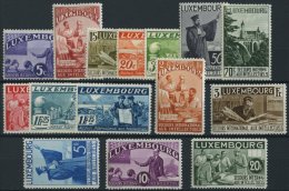 LUXEMBURG 266-80 *, 1935, Interlektuelle, Falzrest, Prachtsatz - Dienstmarken