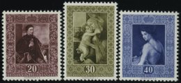 LIECHTENSTEIN 306-08 **, 1952, 3. Gemäldeserie, Prachtsatz, Mi. 140.- - Otros & Sin Clasificación