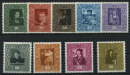 LIECHTENSTEIN 268-76 **, 1949, 1. Gemäldeserie, Prachtsatz, Mi. 90.- - Otros & Sin Clasificación