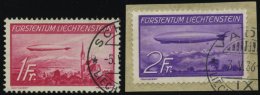 LIECHTENSTEIN 149/50 O, BrfStk, 1936, Zeppeline, Pracht, Gepr. Liniger, Mi. 240.- - Autres & Non Classés