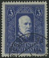 LIECHTENSTEIN 141I O, 1933, 3 Fr. Fürst Franz I, Pracht, Gepr. Liniger, Mi. 280.- - Other & Unclassified