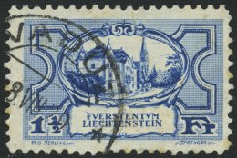 LIECHTENSTEIN 71 O, 1925, 11/2 Fr. Regierungsgebäude, Feinst, Mi. 130.- - Otros & Sin Clasificación