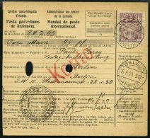 LETTLAND 96 BRIEF, 1929, 40 S. Lila, Einzelfrankatur Auf Internationaler Geldanweisung Aus SALDUS, Pracht - Latvia
