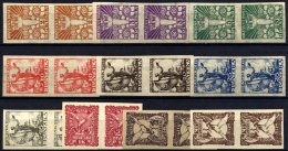 JUGOSLAWIEN 88-97U Paar **, (*), 1919, Freimarken, Ungezähnt, In Paaren, 1 Und 3 Kr. Ohne Gummi Sonst Alle Postfris - Otros & Sin Clasificación