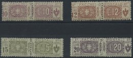 PAKETMARKEN Pa 16-19 *, 1921/22, Wappen Und Wertziffer, Falzrest, Prachtsatz - Ohne Zuordnung