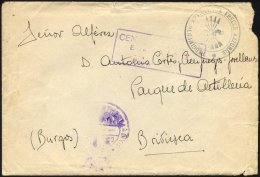 MILITÄRPOST 1939, Regimentsstempel REGIMENTO ARTILLERIA FRECCE AZZURRE Und Fragment Des Spanischen Briefstempels DI - Cartas & Documentos