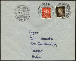 MILITÄRPOST 301,358 BRIEF, 1935, 10 C. Dunkelbraun Und 2 C. Orangerot Mit K2 COMMANDO TRUPPE ITALIANE NELLA SAAR Au - Lettres & Documents