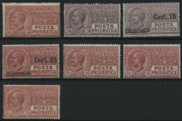 ITALIEN * , 1925-28, Rohrpostmarken (Mi.Nr. 229,253,268/9,272-74), Falzrest, 7 Prachtwerte - Non Classés