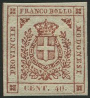 MODENA 10a *, 1859, 40 C. Karmin, Falzrest, Pracht, Mi. 170.- - Modena