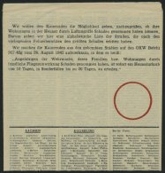 BRITISCHE MILITÄRPOST 1942, Schwarze Propaganda: Flugblatt Als Faltblatt Mit Genauem Verzeichnis Aller Bombardierte - ...-1840 Prephilately