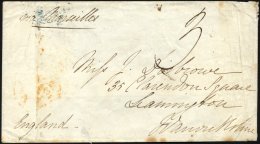 BRITISCHE MILITÄRPOST 1856, Rückseitig Blaugrüner K1 ...POST OFFICE Sowie Vorderseitig Handschrifltich Ta - Usados