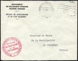 FRANKREICH FELDPOST 1961, K1 POSTE AUX ARMEES/A.F.N. Auf Armeebrief Der Frauensolidaritätsbewegung Der Sahara-Regio - Other & Unclassified