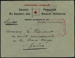 FRANKREICH FELDPOST 1915, Vordruckbrief Des Französischen Roten Kreuzes Aus Dem Hospital Der Sociètè - Briefe U. Dokumente