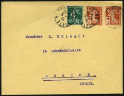 FRANKREICH 126 BRIEF, 1915, 10 C. Rotes Kreuz, 2x Mit Zusatzfrankatur (Mi.Nr. 116) Auf Brief Von PARIS Nach Zürich, - Sonstige & Ohne Zuordnung