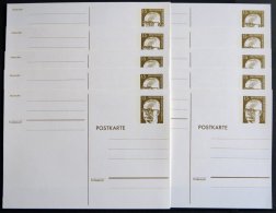 GANZSACHEN P 90b BRIEF, 1973, 15 Pf. Heuss In Dünnen Lettern, Weiß, Ungebraucht, 10 Prachtkarten, Mi. 165.- - Sammlungen