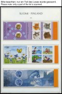 SAMMLUNGEN **, Postfrische Sammlung Finnland Von 1945-2010 In 4 Falzlosalben (ab 1977 KA-BE Alben), Bis Auf Wenige Werte - Used Stamps