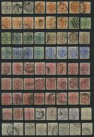 SAMMLUNGEN 12-19 O, 1875/82, Interessante, Fast Nur Gestempelte Partie Von 136 Werten Der Wappen - Ausgabe In Nuancen, D - Used Stamps
