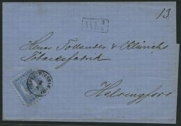 FINNLAND 8Cx BRIEF, 1870, 20 P. Blau Mit K1 FRERIKSHAMN Auf Brief Nach Helsingfors, 2 Zungen Ergänzt Sonst Prachtbr - Otros & Sin Clasificación