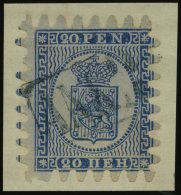 FINNLAND 8C BrfStk, 1866, 20 P. Blau, R1 ANK, Eine Verkürzte Zunge, Prachtbriefstück - Autres & Non Classés