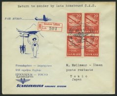 ERSTFLÜGE 25.4.1951, Kopenhagen-Tokio, Prachtbrief - Other & Unclassified