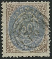 DÄNEMARK 30IYAa O, 1875, 50 Ø Braun/blauviolett, Feinst, Mi. 250.- - Oblitérés