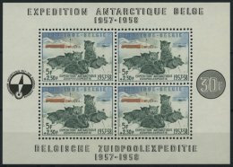 BELGIEN Bl. 25 **, 1957, Block Südpolexpedition, Pracht, Mi. 150.- - Belgien