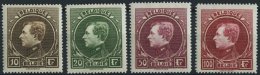 BELGIEN 262-65I *, 1929, König Albert I, Pariser Druck, Falzrest, Prachtsatz - Belgium