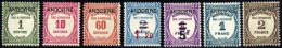 FRANZÖSISCHE-POST P 9-15 *, Portomarken: 1931/2, Postauftragsmarken, Falzrest, Prachtsatz - Unused Stamps