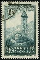 FRANZÖSISCHE-POST 36 O, 1932, 65 C. Blaugrün, üblich Gezähnt Pracht, Mi. 70.- - Unused Stamps