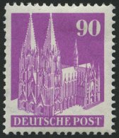 AMERIK. U. BRITISCHE ZONE 96eg *, 1948, 90 Pf. Eng Gezähnt, Falzrest, üblich Gezähnt Pracht, Mi. 80.- - Otros & Sin Clasificación