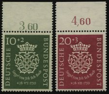 BUNDESREPUBLIK 121/2 **, 1950, Bach, Vom Oberrand, Pracht - Otros & Sin Clasificación