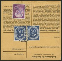 BUNDESREPUBLIK 132 Paar BRIEF, 1954, 30 Pf. Posthorn Im Waagerechten Paar Rückseitig Mit 110 Pf. Zusatzfrankatur Au - Used Stamps