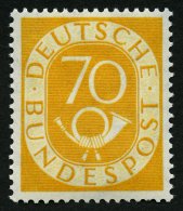 BUNDESREPUBLIK 136 **, 1952, 70 Pf. Posthorn, Unten Ein Kürzerer Zahn Sonst Pracht, Mi. 500.- - Gebraucht