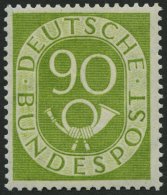 BUNDESREPUBLIK 138 *, 1952, 90 Pf. Posthorn, Pracht, Mi. 200.- - Sonstige & Ohne Zuordnung